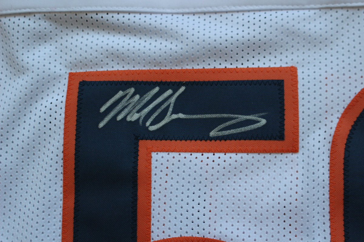 MIKE SINGLETARY CHICAGO BEARS SIGNED WHITE JERSEY Baylor Bears BAS COA