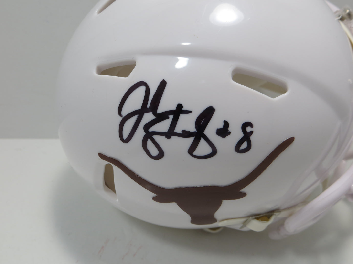 JORDAN SHIPLEY SIGNED TEXAS LONGHORNS Riddell MINI HELMET BAS COA