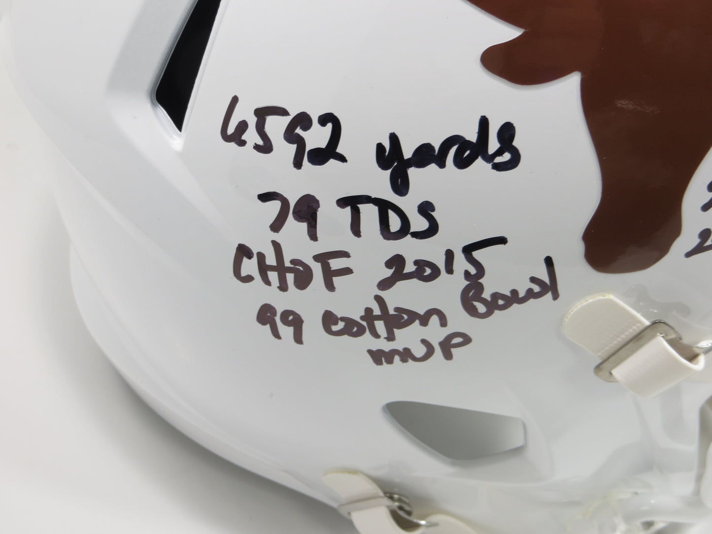 RICKY WILLIAMS TEXAS UT LONGHORNS SIGNED STATS Fullsize HELMET LONGHORNS BAS