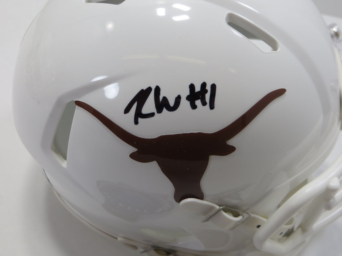 RYAN WINGO TEXAS LONGHORNS SIGNED Riddell MINI HELMET BAS