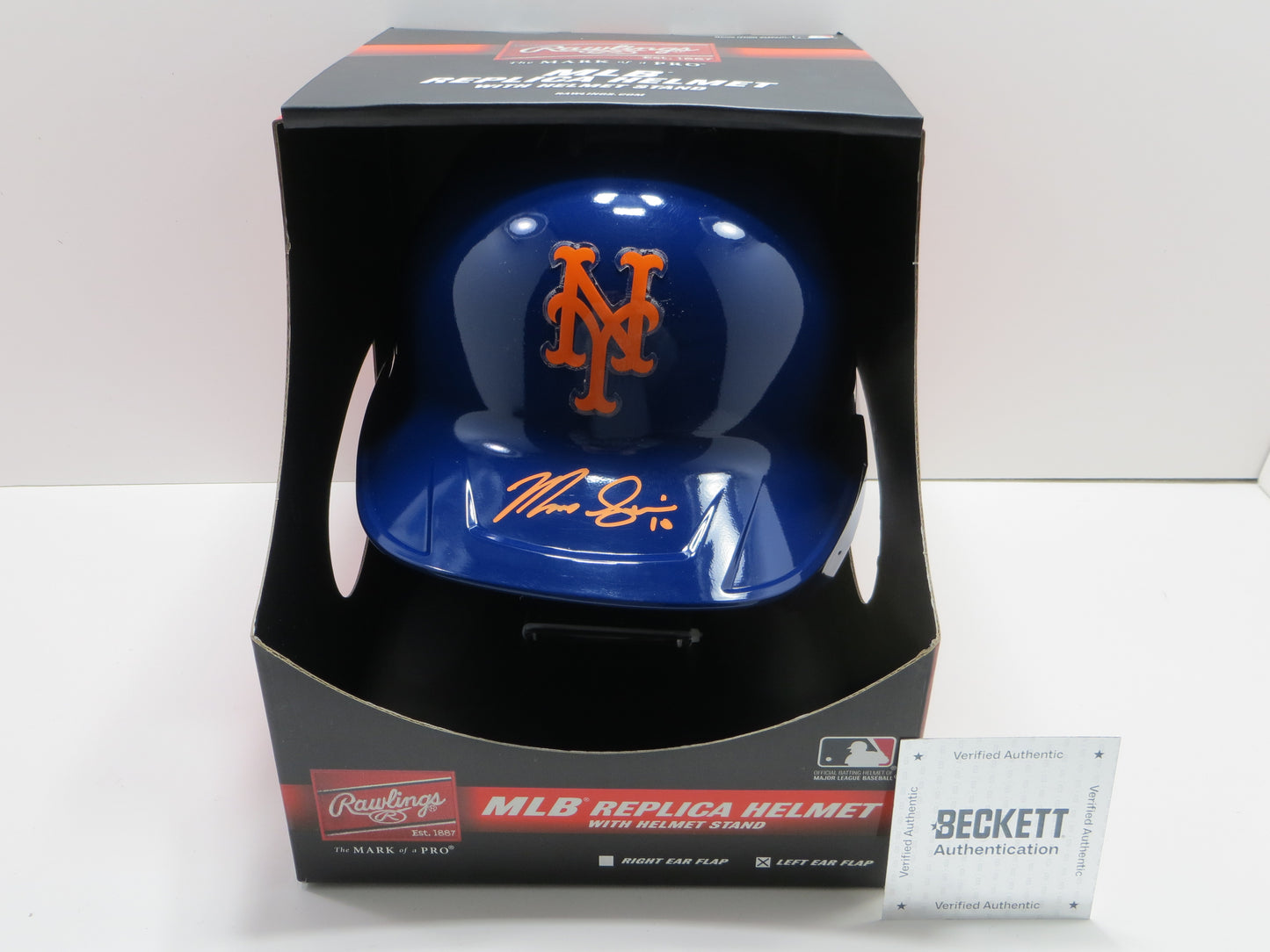 MARCUS SEMIEN SIGNED NEW YORK NY METS FULL SIZE BATTING HELMET BAS COA