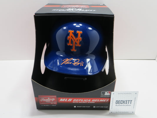 MARCUS SEMIEN SIGNED NEW YORK NY METS FULL SIZE BATTING HELMET BAS COA
