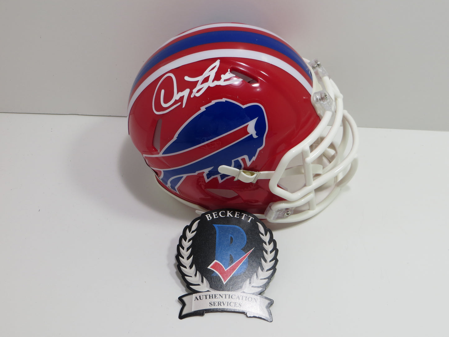 DOUG FLUTIE BUFFALO BILLS SIGNED MINI HELMET BC Eagles NE Patriots BAS COA