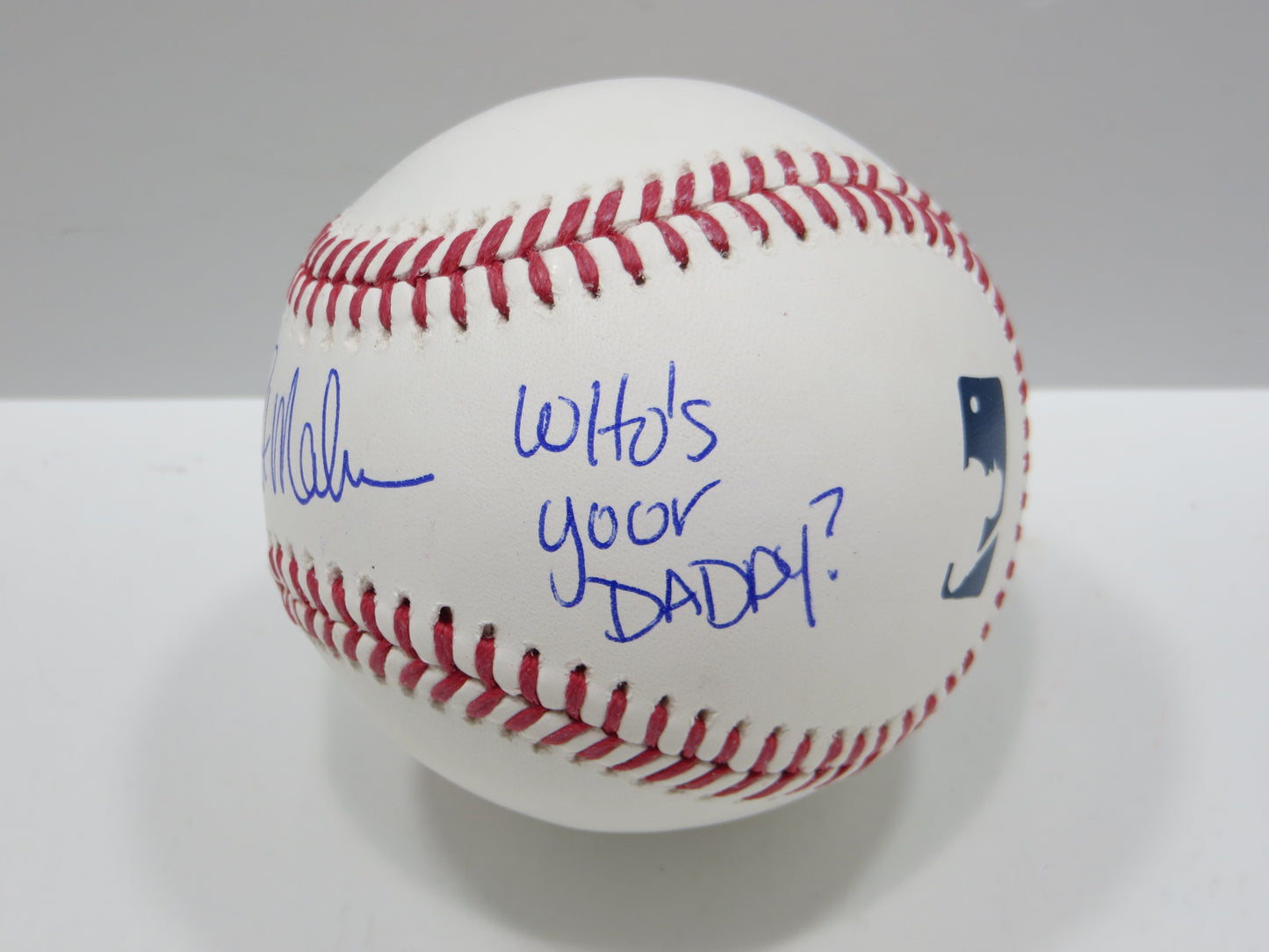 PAT PATRICK MAHOMES SR SIGNED OML BASEBALL Twins Cubs Mets Rangers w/INSC BAS