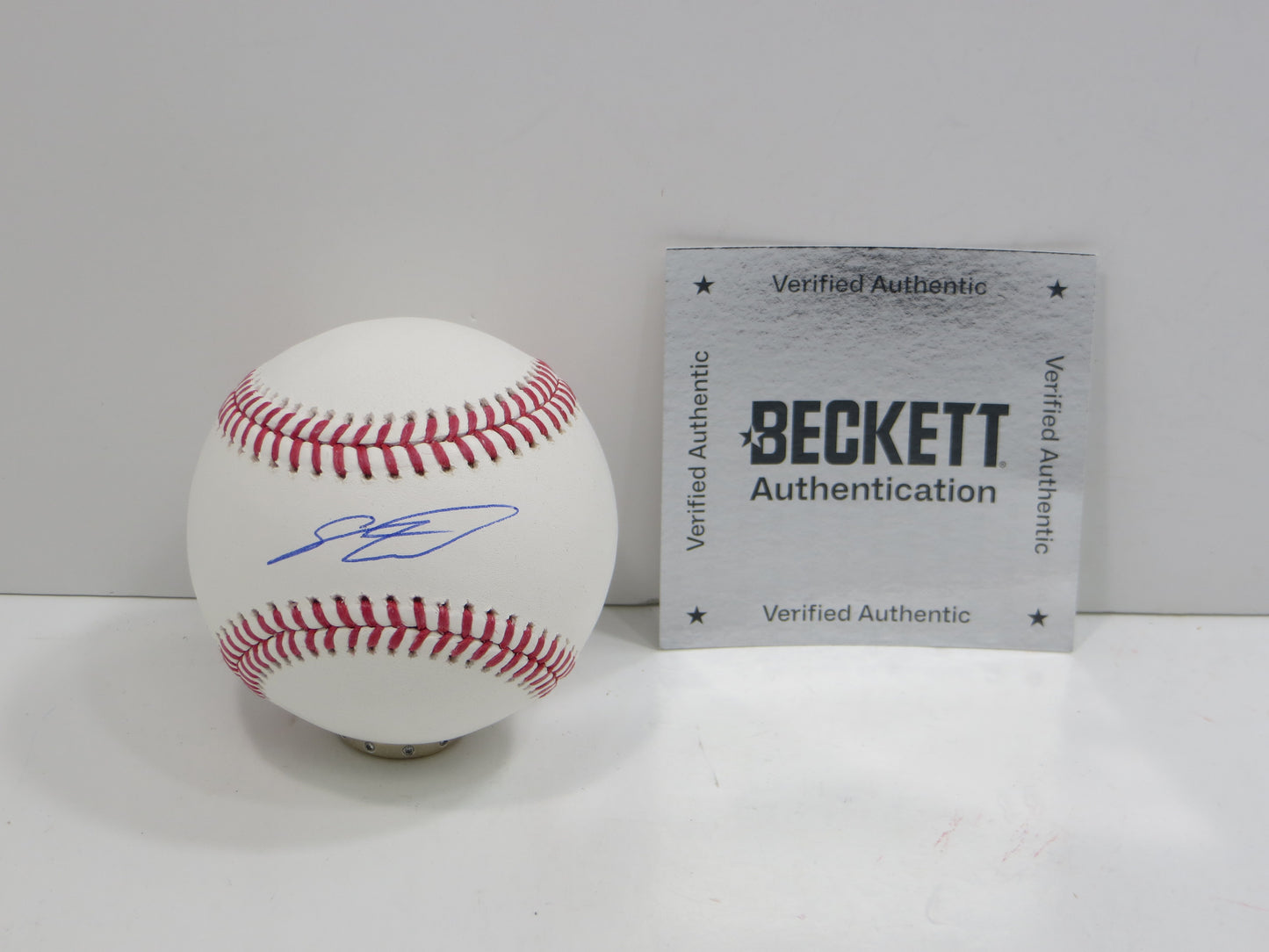 SEBASTIAN WALCOTT TEXAS RANGERS SIGNED RAWLINGS OML BASEBALL BAS COA