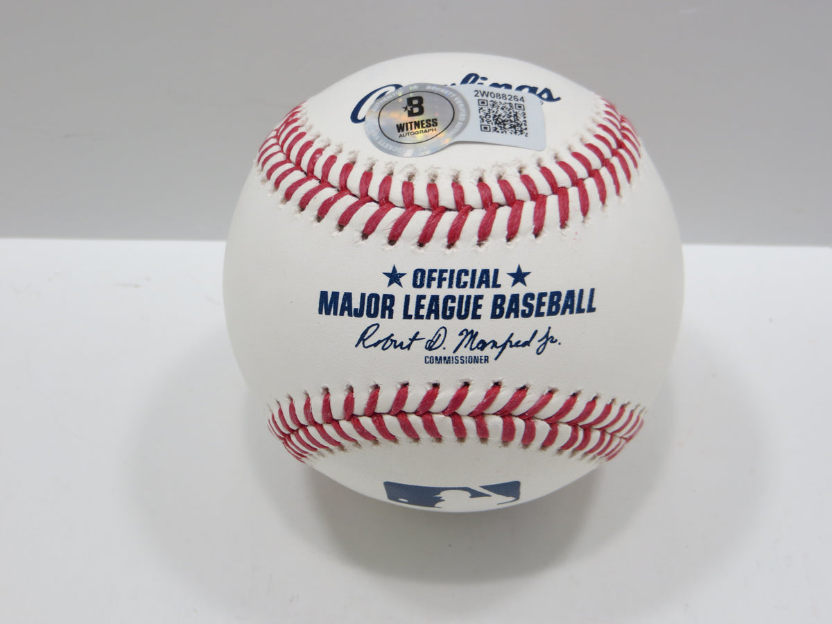 PAT PATRICK MAHOMES SR SIGNED OML BASEBALL Twins Cubs Mets Rangers w/INSC BAS