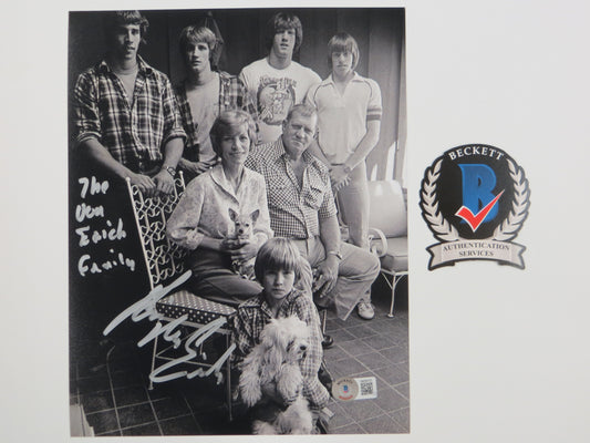 KEVIN VON ERICH SIGNED 8x10 PHOTO w/TheVonErichFamily AT HOME WCW BAS COA