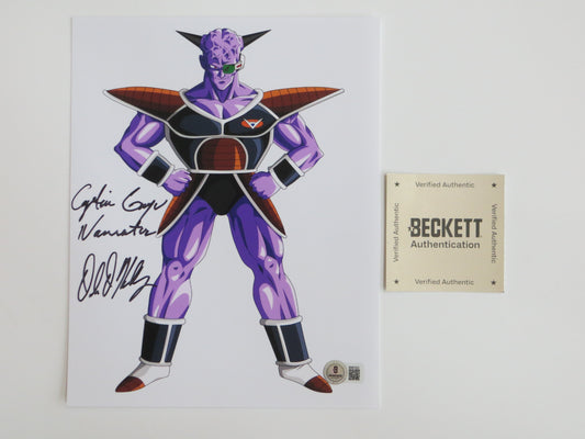 DALE KELLY Dragon Ball Z CAPTAIN GINYU SIGNED 8x10 PHOTO BAS COA