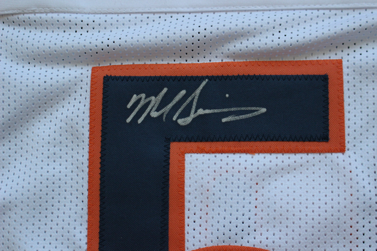 MIKE SINGLETARY CHICAGO BEARS SIGNED WHITE JERSEY Baylor Bears BAS COA