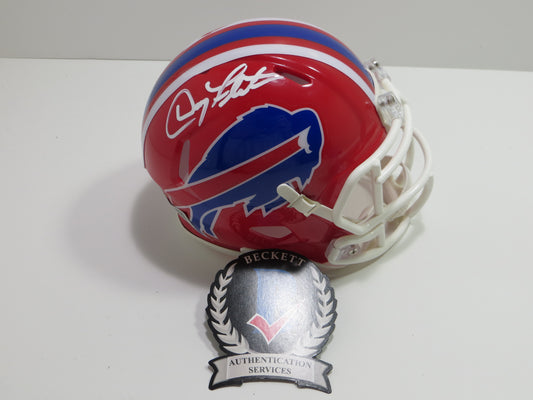 DOUG FLUTIE BUFFALO BILLS SIGNED MINI HELMET BC Eagles NE Patriots BAS COA