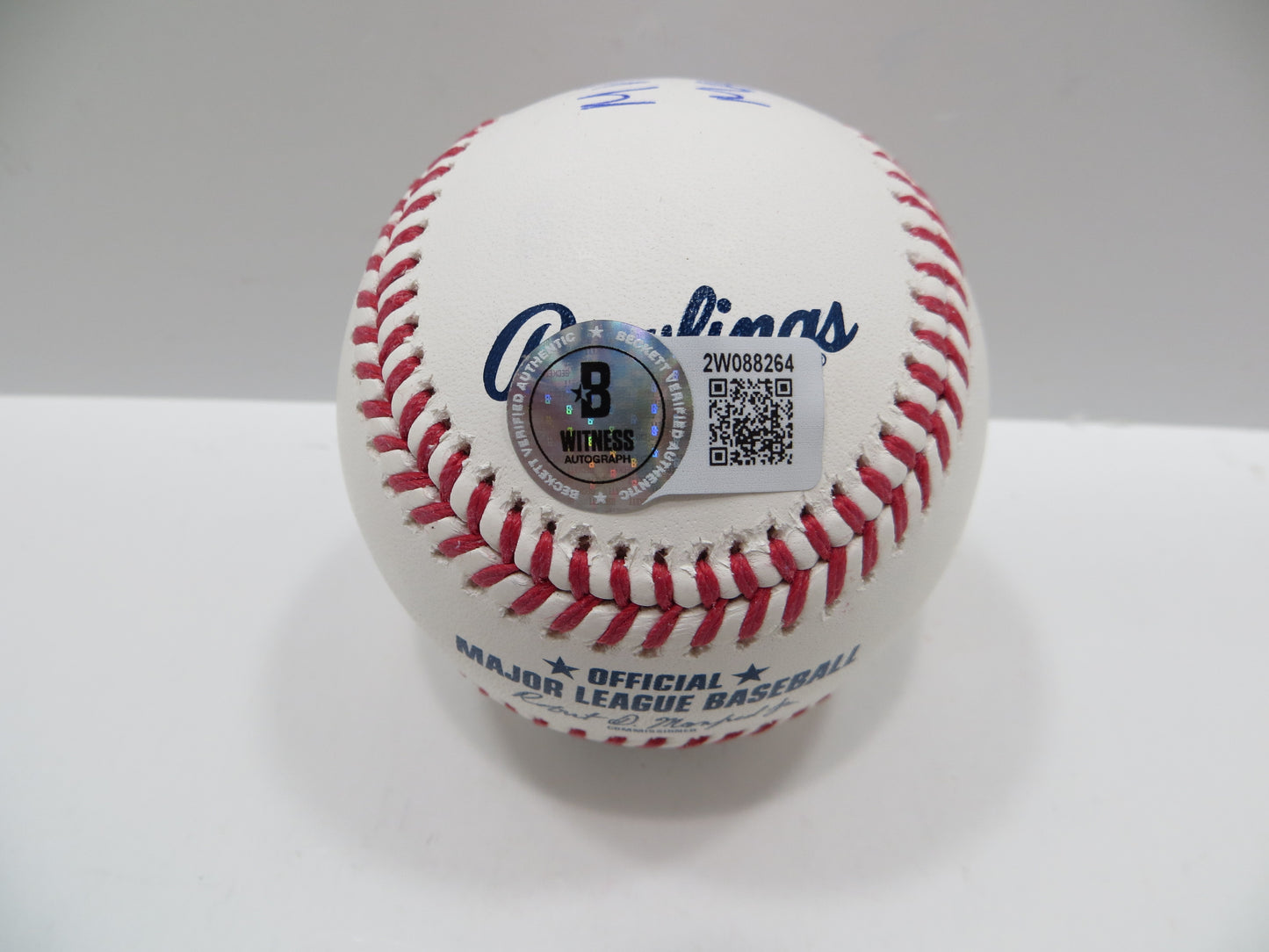 PAT PATRICK MAHOMES SR SIGNED OML BASEBALL Twins Cubs Mets Rangers w/INSC BAS