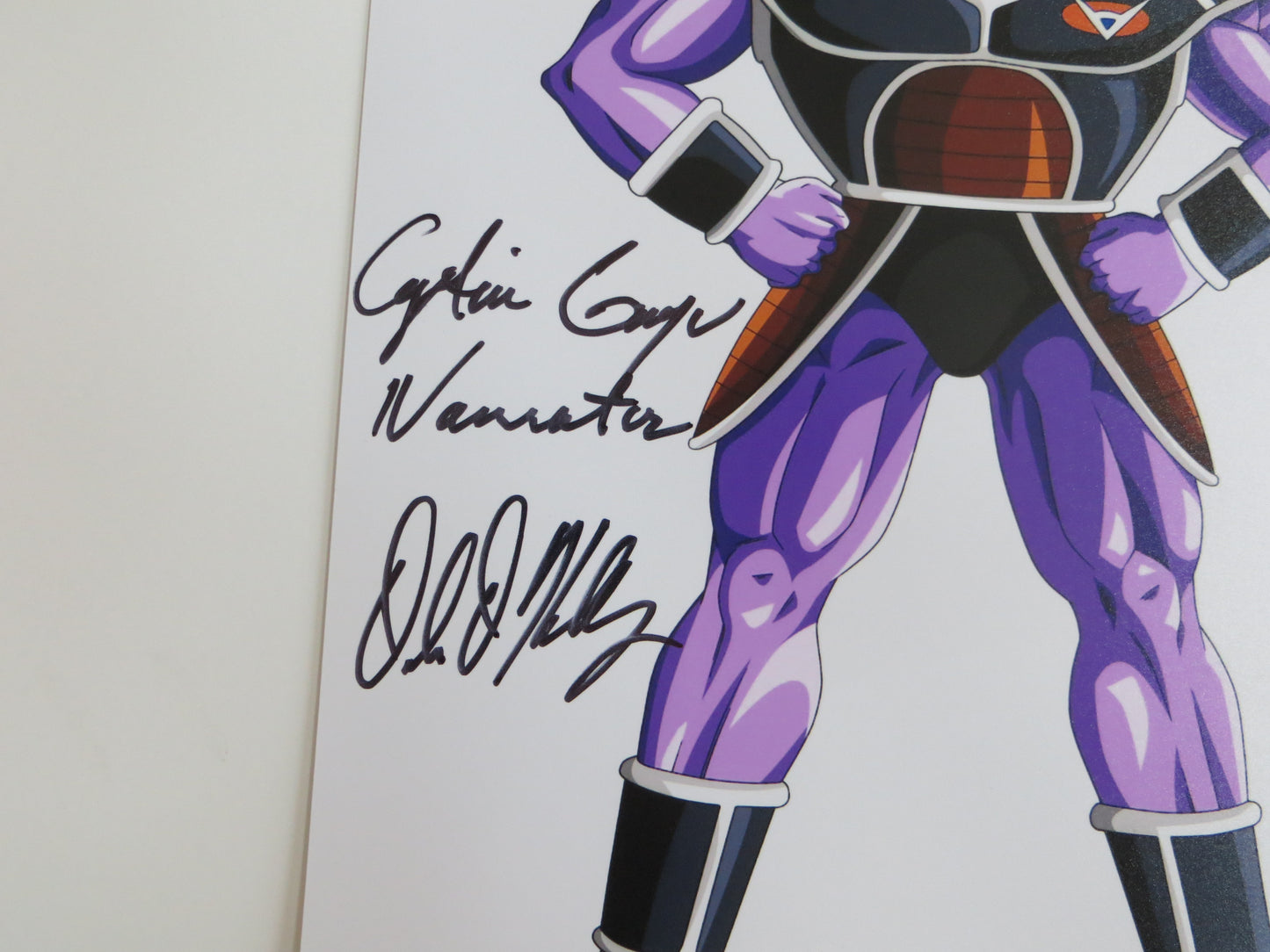DALE KELLY Dragon Ball Z CAPTAIN GINYU SIGNED 8x10 PHOTO BAS COA