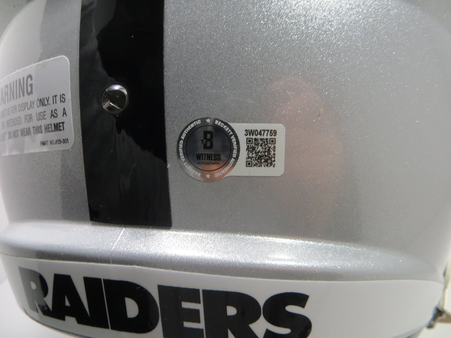 BO JACKSON SIGNED LA OAKLAND RAIDERS Riddell FULL SIZE HELMET KC Royals BAS
