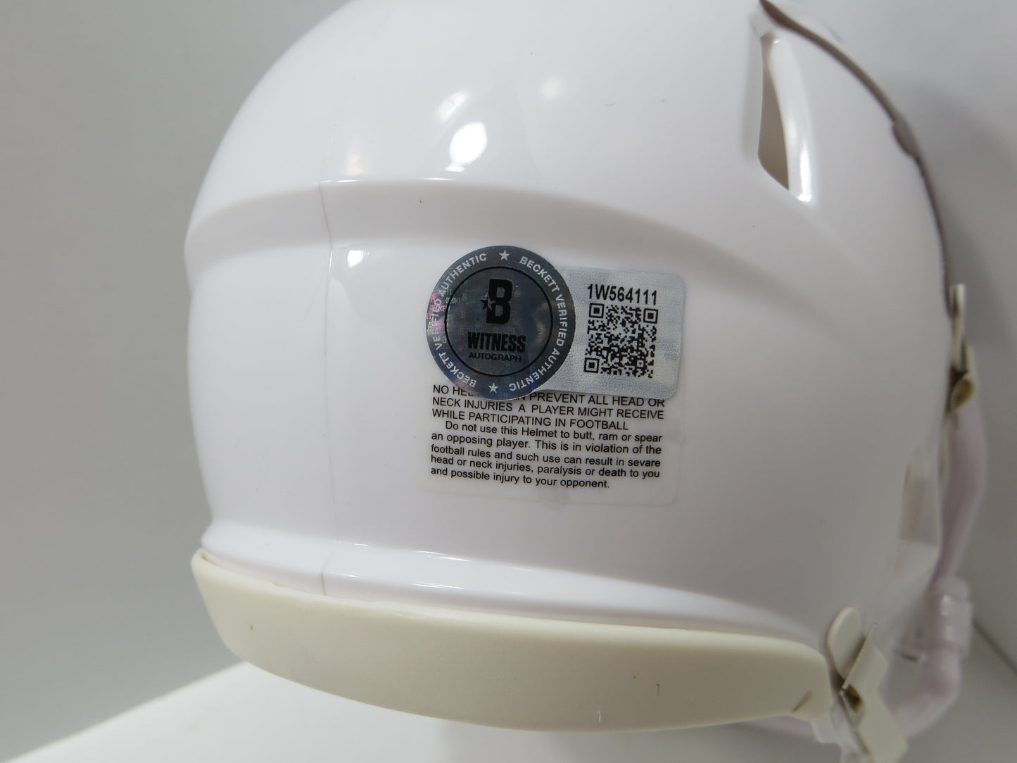 COLT McCOY SIGNED TEXAS LONGHORNS Riddell MINI HELMET BAS COA