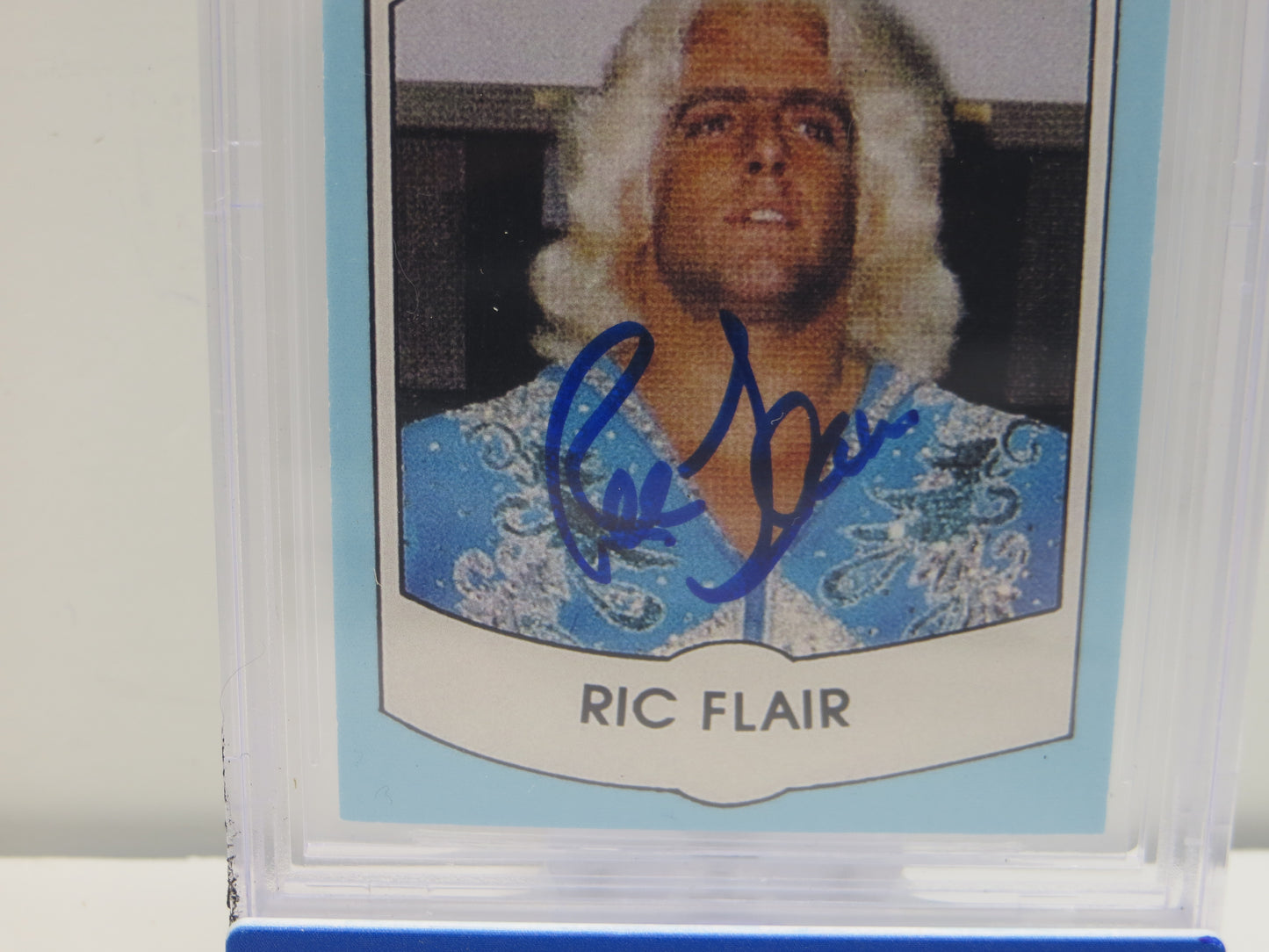 RIC FLAIR SIGNED 1982 Wrestling All Stars REPRINT Card BGS BAS SLAB AUTO 10