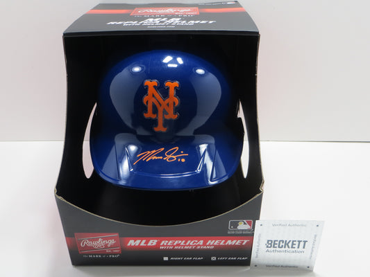 MARCUS SEMIEN SIGNED NEW YORK NY METS FULL SIZE BATTING HELMET BAS COA