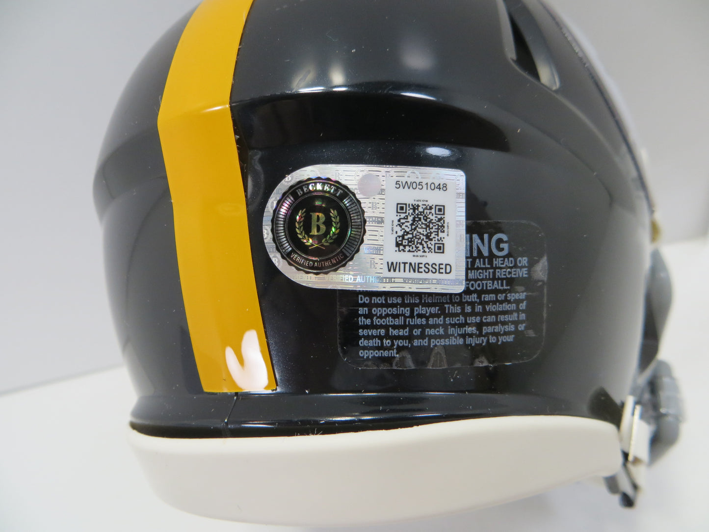 MEL BLOUNT SIGNED PITTSBURGH STEELERS RIDDELL MINI HELMET White Paint Pen BAS