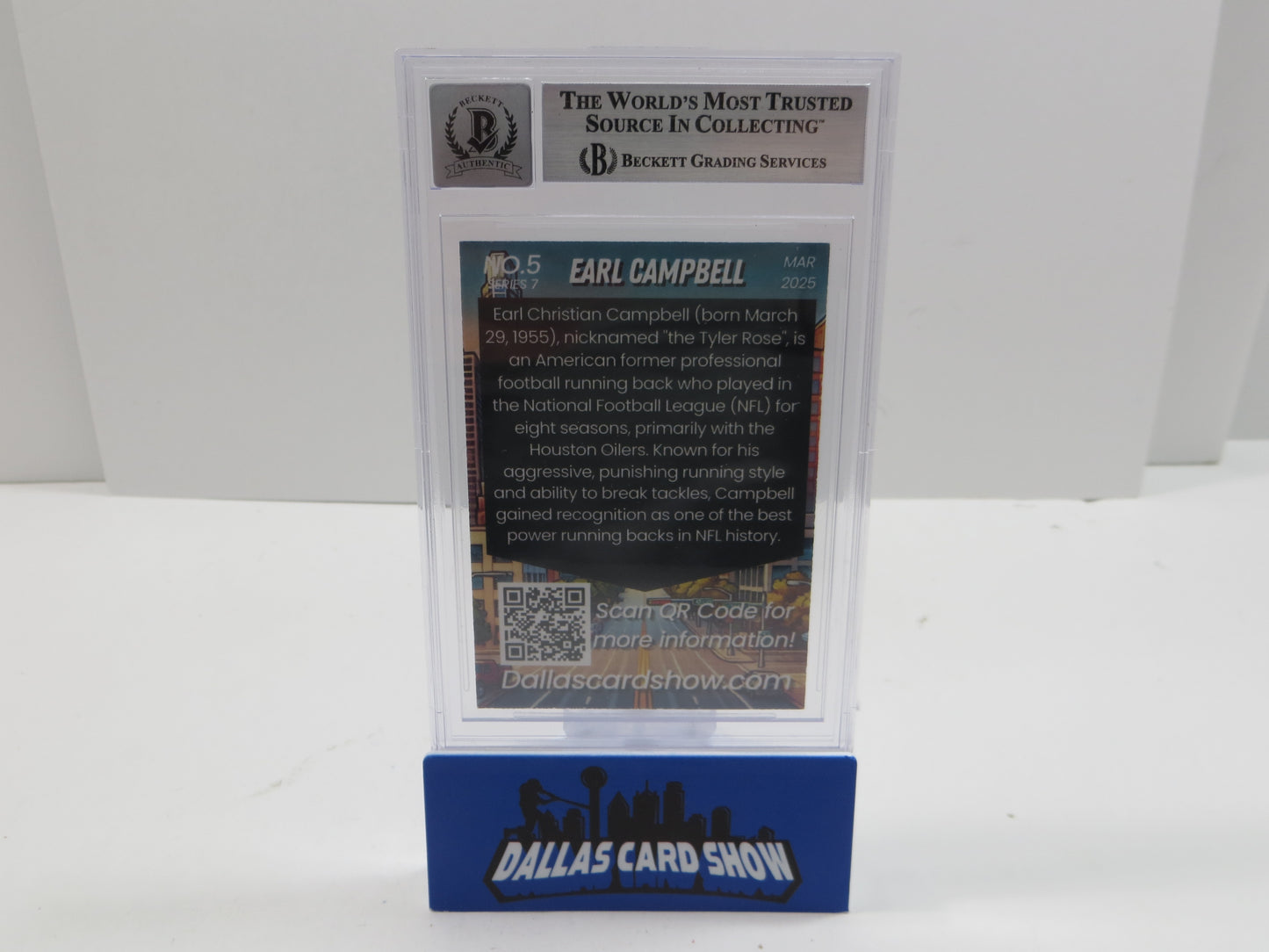 2025 MARCH DCS SERIES 7 #5 EARL CAMPBELL BAS 10 AUTO