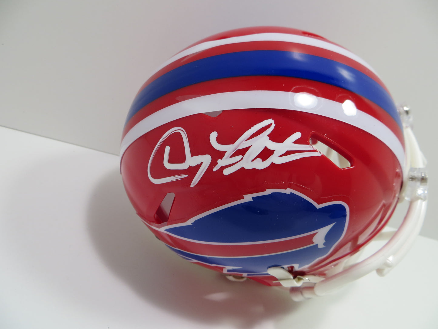 DOUG FLUTIE BUFFALO BILLS SIGNED MINI HELMET BC Eagles NE Patriots BAS COA