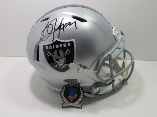 BO JACKSON SIGNED LA OAKLAND RAIDERS Riddell FULL SIZE HELMET KC Royals BAS