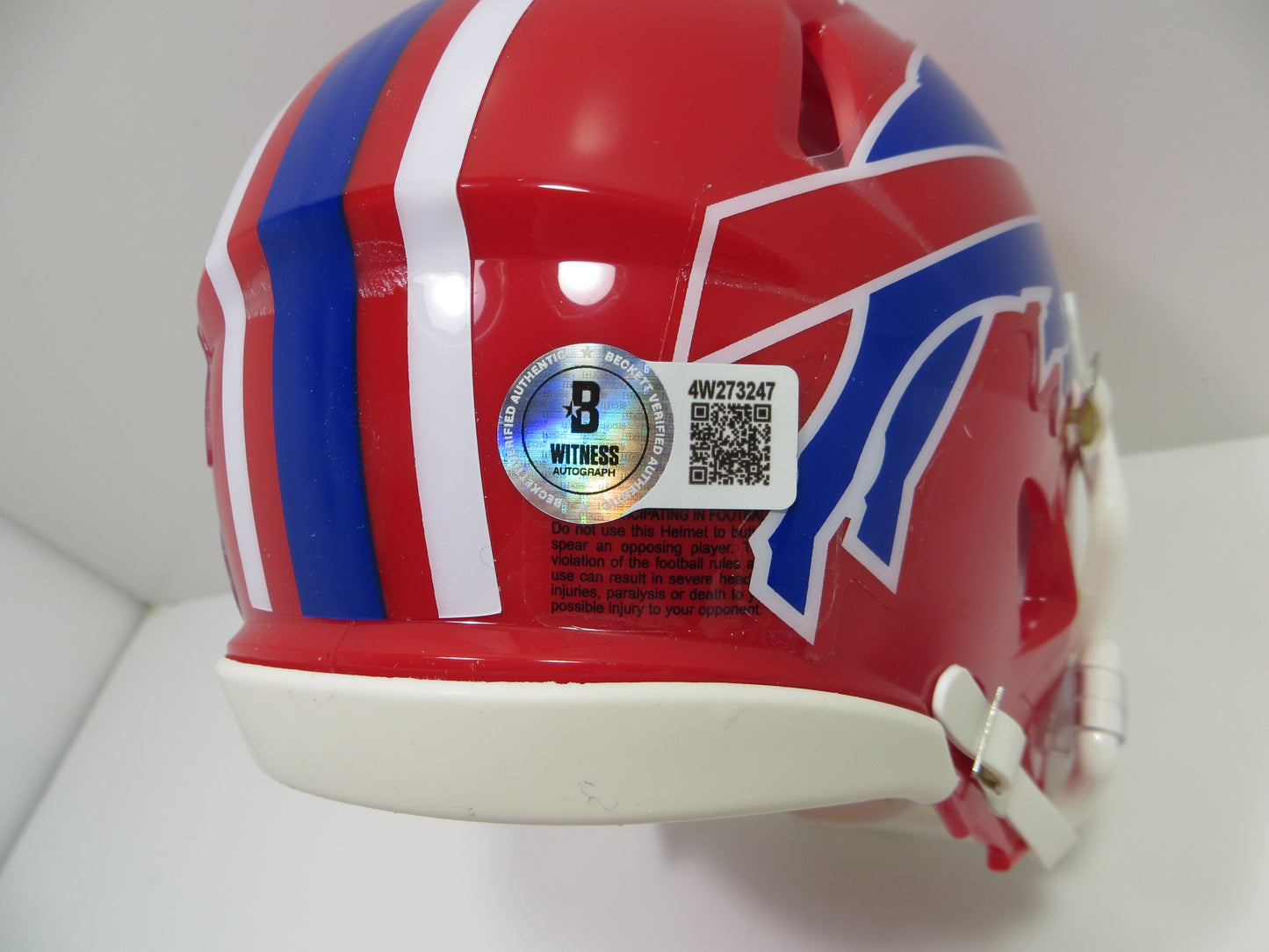 DOUG FLUTIE BUFFALO BILLS SIGNED MINI HELMET BC Eagles NE Patriots BAS COA