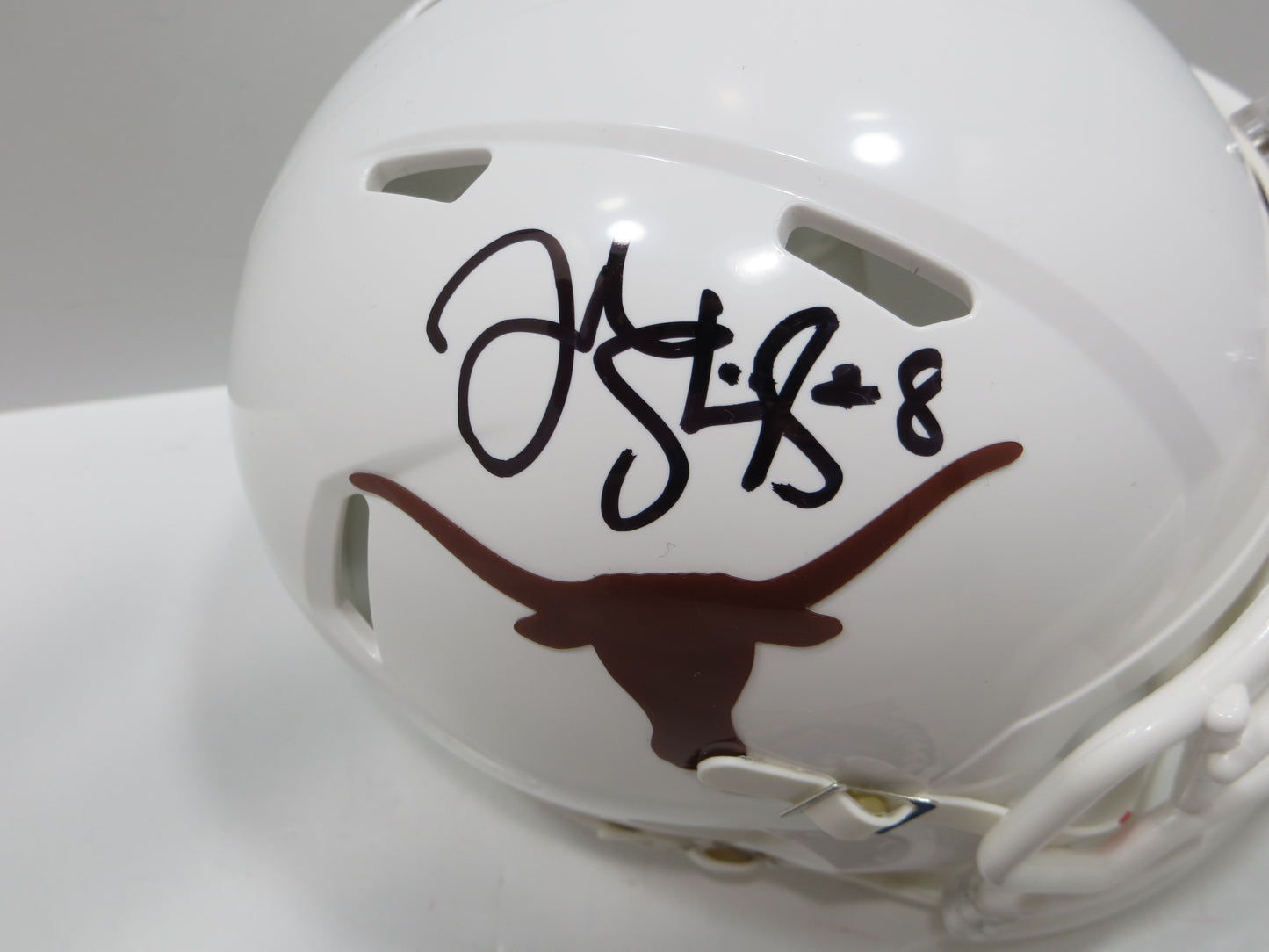 JORDAN SHIPLEY SIGNED TEXAS LONGHORNS Riddell MINI HELMET BAS COA