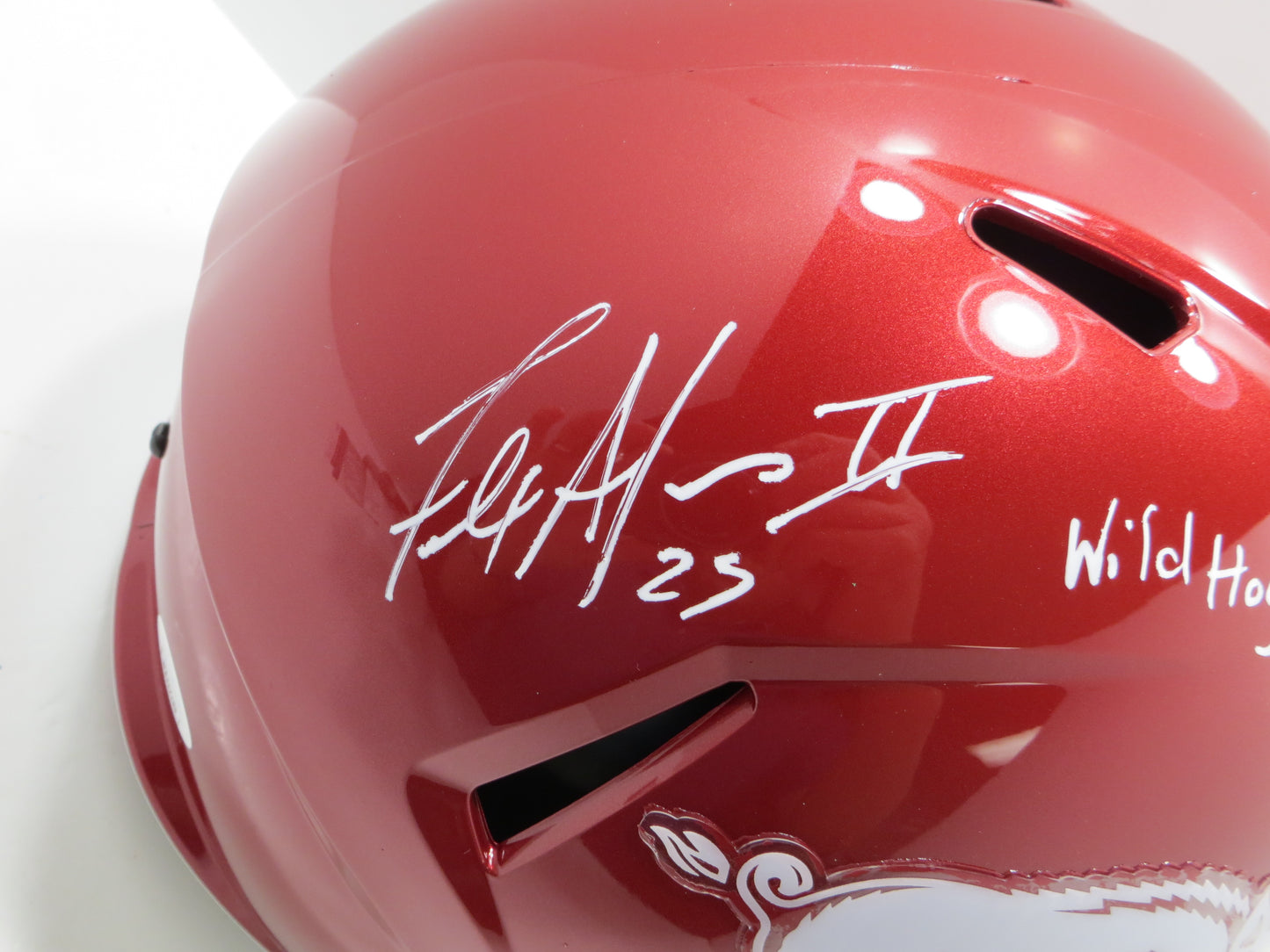 DARREN McFADDEN FELIX JONES SIGNED ARKANSAS RAZORBACKS HELMET w/WildHogs JSA