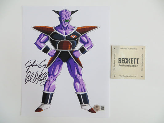 DALE KELLY Dragon Ball Z CAPTAIN GINYU SIGNED 8x10 PHOTO BAS COA
