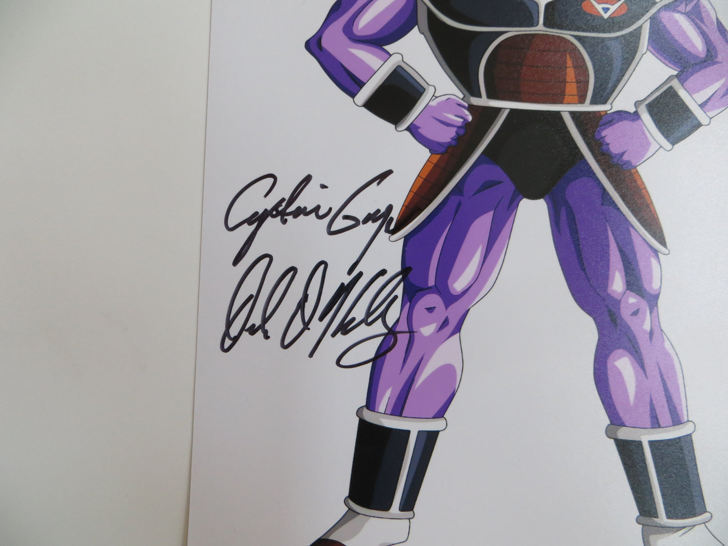DALE KELLY Dragon Ball Z CAPTAIN GINYU SIGNED 8x10 PHOTO BAS COA