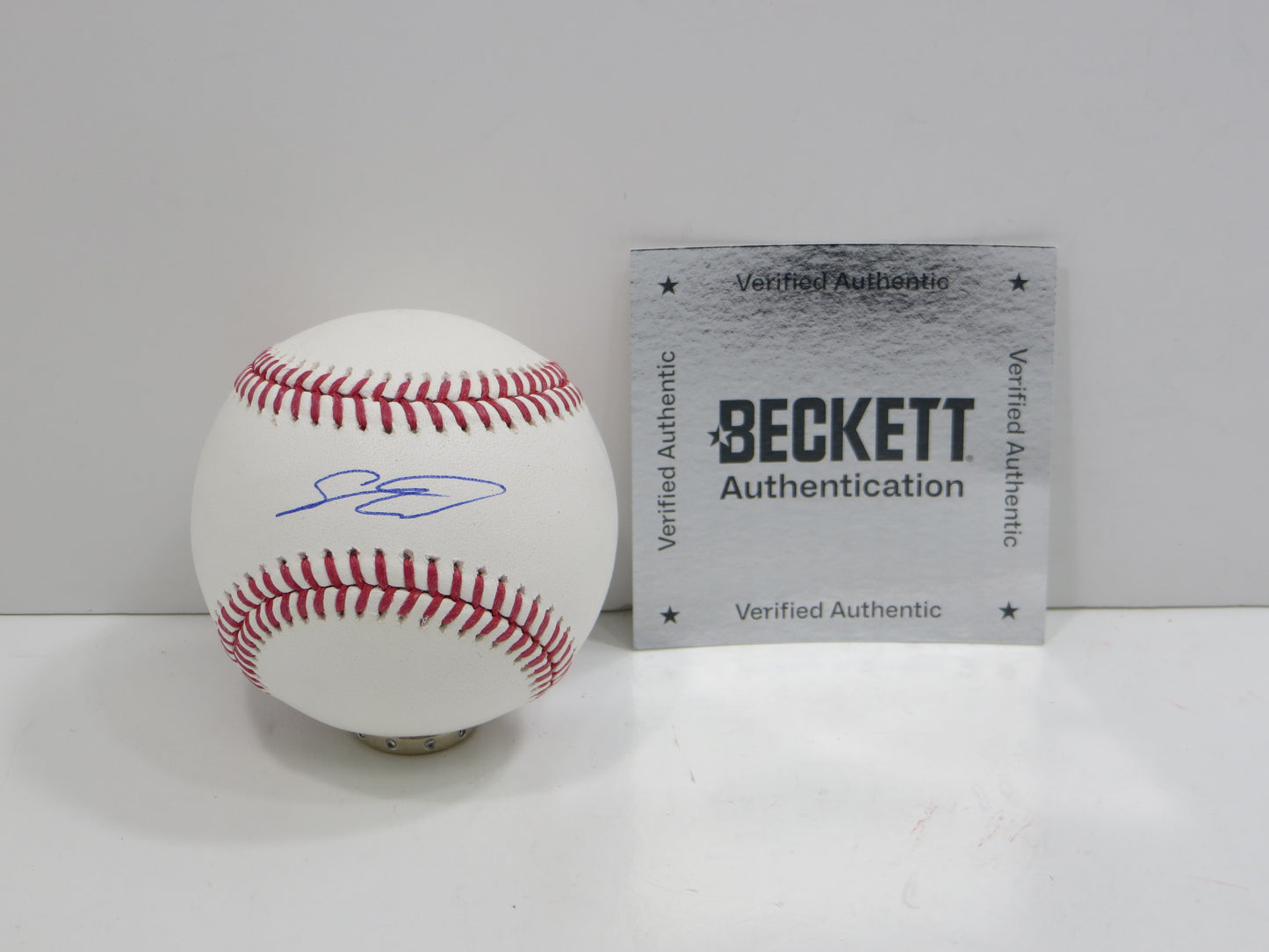 SEBASTIAN WALCOTT TEXAS RANGERS SIGNED RAWLINGS OML BASEBALL BAS COA