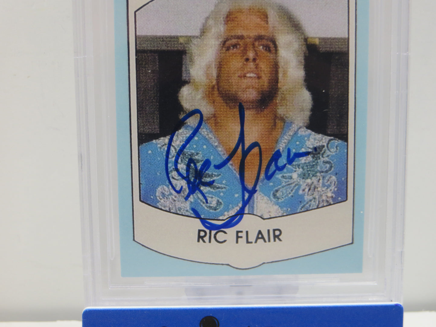 RIC FLAIR SIGNED 1982 Wrestling All Stars REPRINT Card BGS BAS SLAB AUTO 10