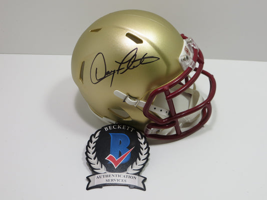 DOUG FLUTIE BOSTON COLLEGE EAGLES SIGNED MINI HELMET Bills Patriots BAS COA