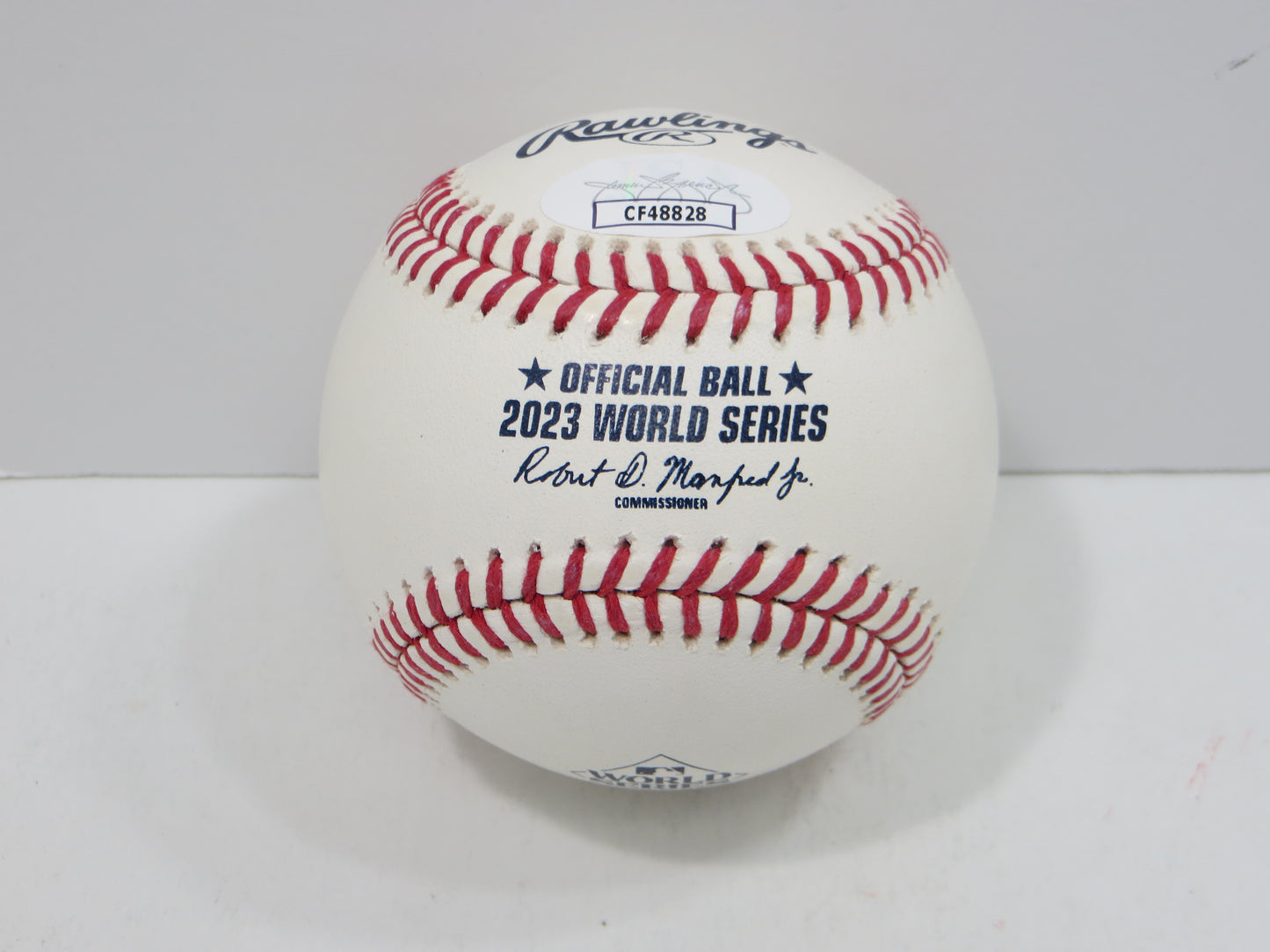 BRUCE BOCHY SIGNED Rawlings 2023 World Series BASEBALL w/INSC Texas Rangers JSA