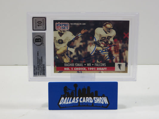 1991 PRO SET DRAFT DAY #694C RAGHIB "ROCKET" ISMAIL BGS AUTO 10