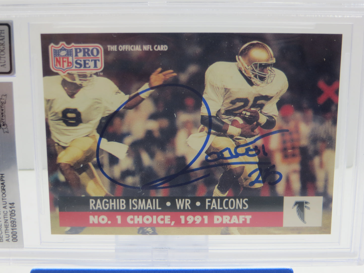 1991 PRO SET DRAFT DAY #694C RAGHIB "ROCKET" ISMAIL BGS AUTO 10
