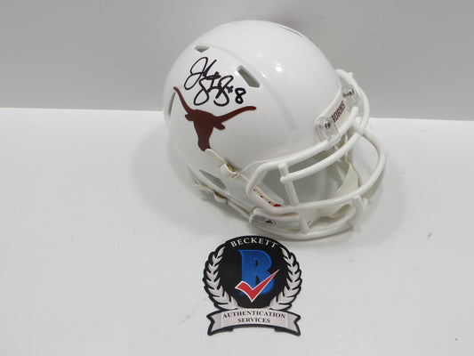JORDAN SHIPLEY SIGNED TEXAS LONGHORNS Riddell MINI HELMET BAS COA