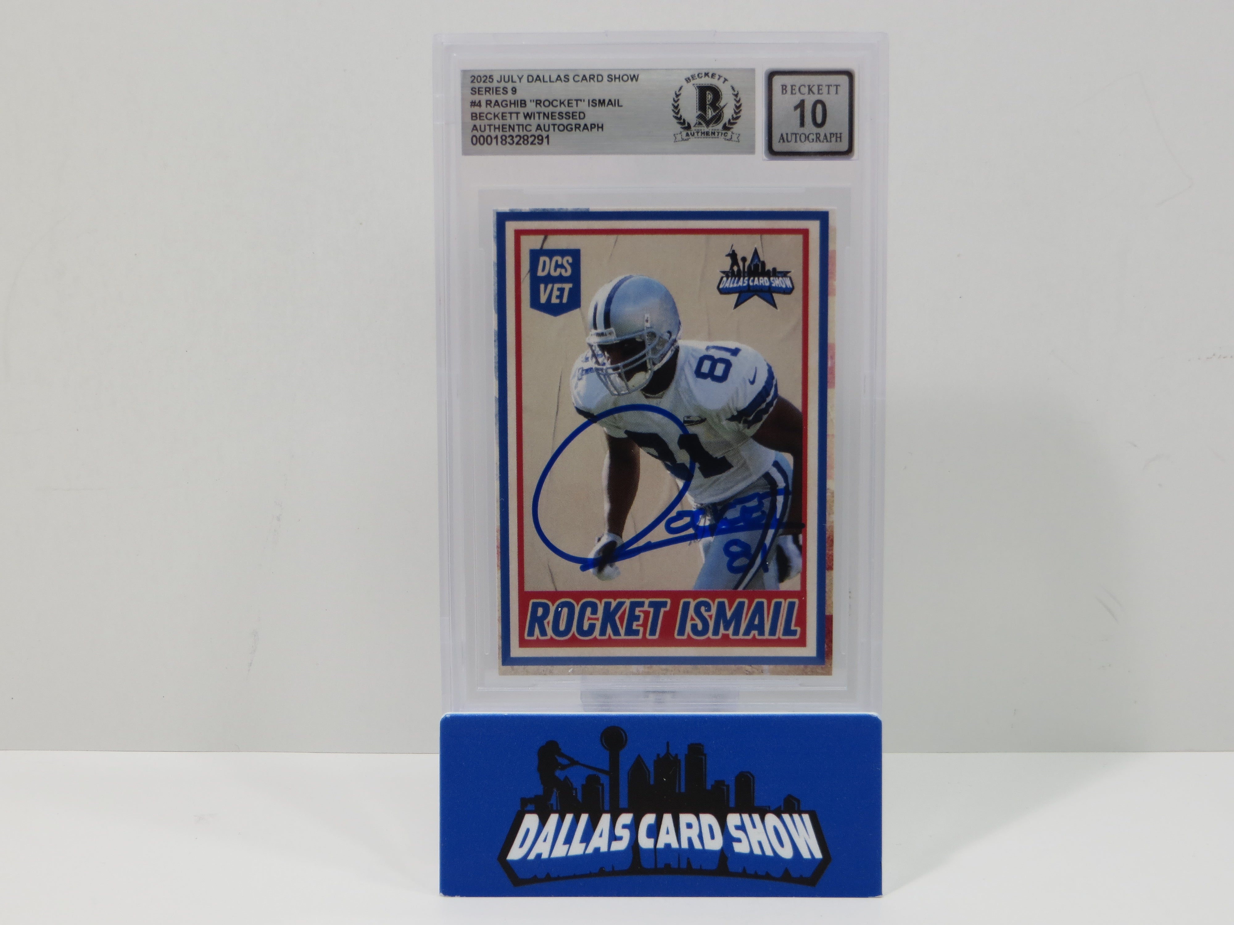 2025 Dallas Card Show Series 9 ROCKET ISMAIL SIGNED Dallas Cowboys BGS