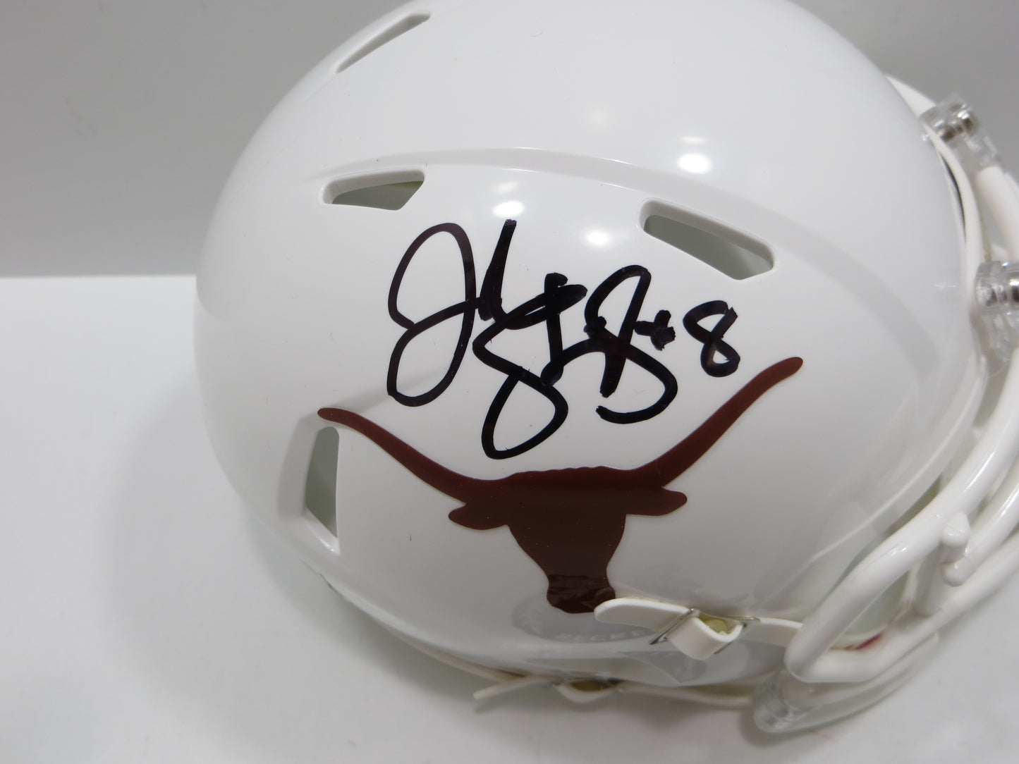 JORDAN SHIPLEY SIGNED TEXAS LONGHORNS Riddell MINI HELMET BAS COA
