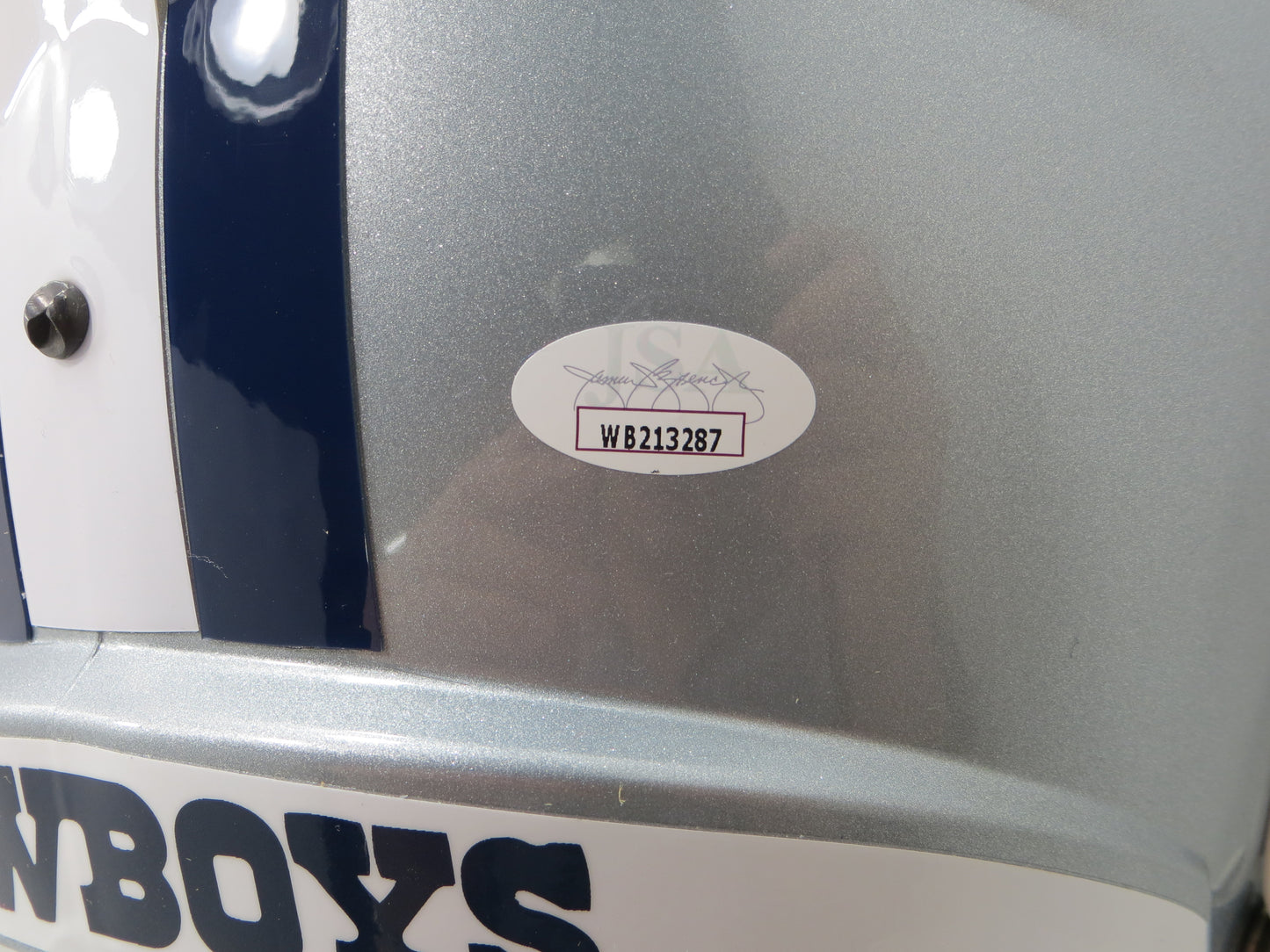 BOB LILLY SIGNED DALLAS COWBOYS RIDDELL FULL SIZE HELMET wFULLSTATS JSA