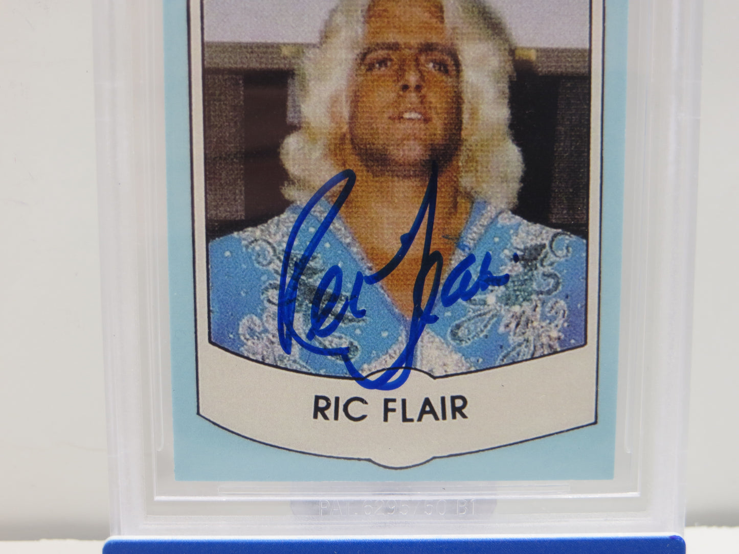 RIC FLAIR SIGNED 1982 Wrestling All Stars REPRINT Card BGS BAS SLAB