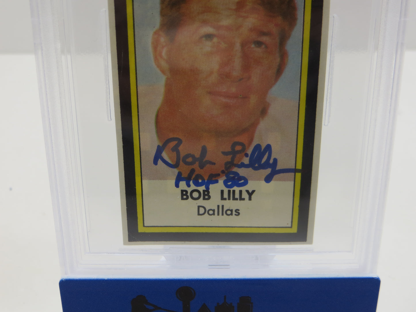 BOB LILLY SIGNED 1971-72 DELL PHOTOS #30 DALLAS COWBOYS BGS BAS SLAB