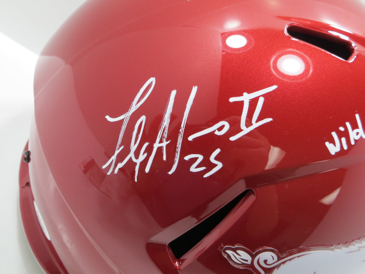 DARREN McFADDEN FELIX JONES SIGNED ARKANSAS RAZORBACKS HELMET w/WildHogs JSA