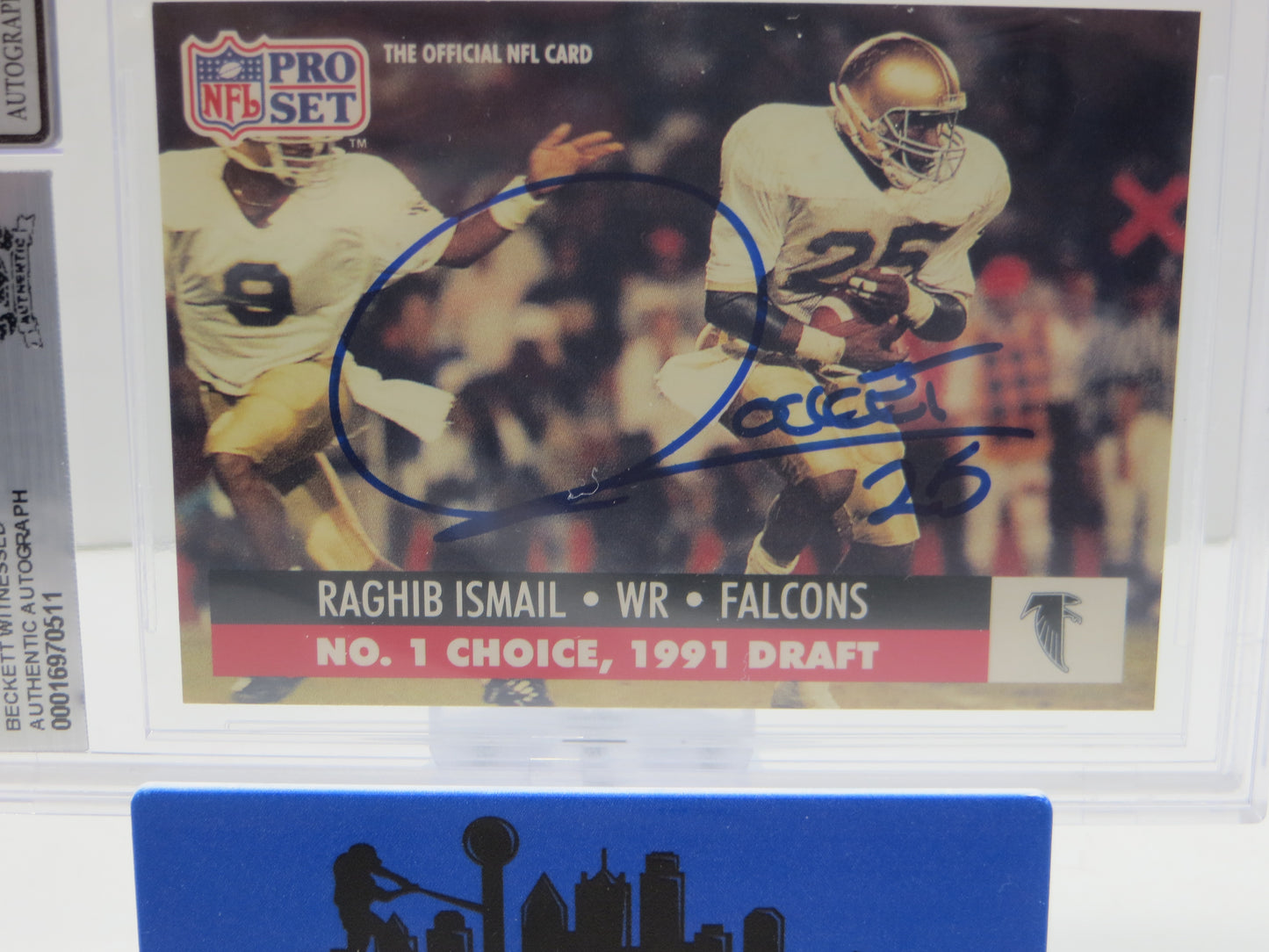 1991 PRO SET DRAFT DAY #694C RAGHIB "ROCKET" ISMAIL BGS AUTO 10