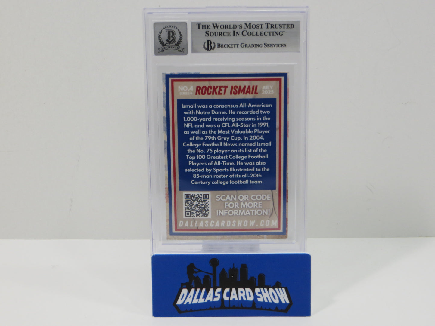 2025 Dallas Card Show Series 9 ROCKET ISMAIL SIGNED Dallas Cowboys BGS 10 Auto