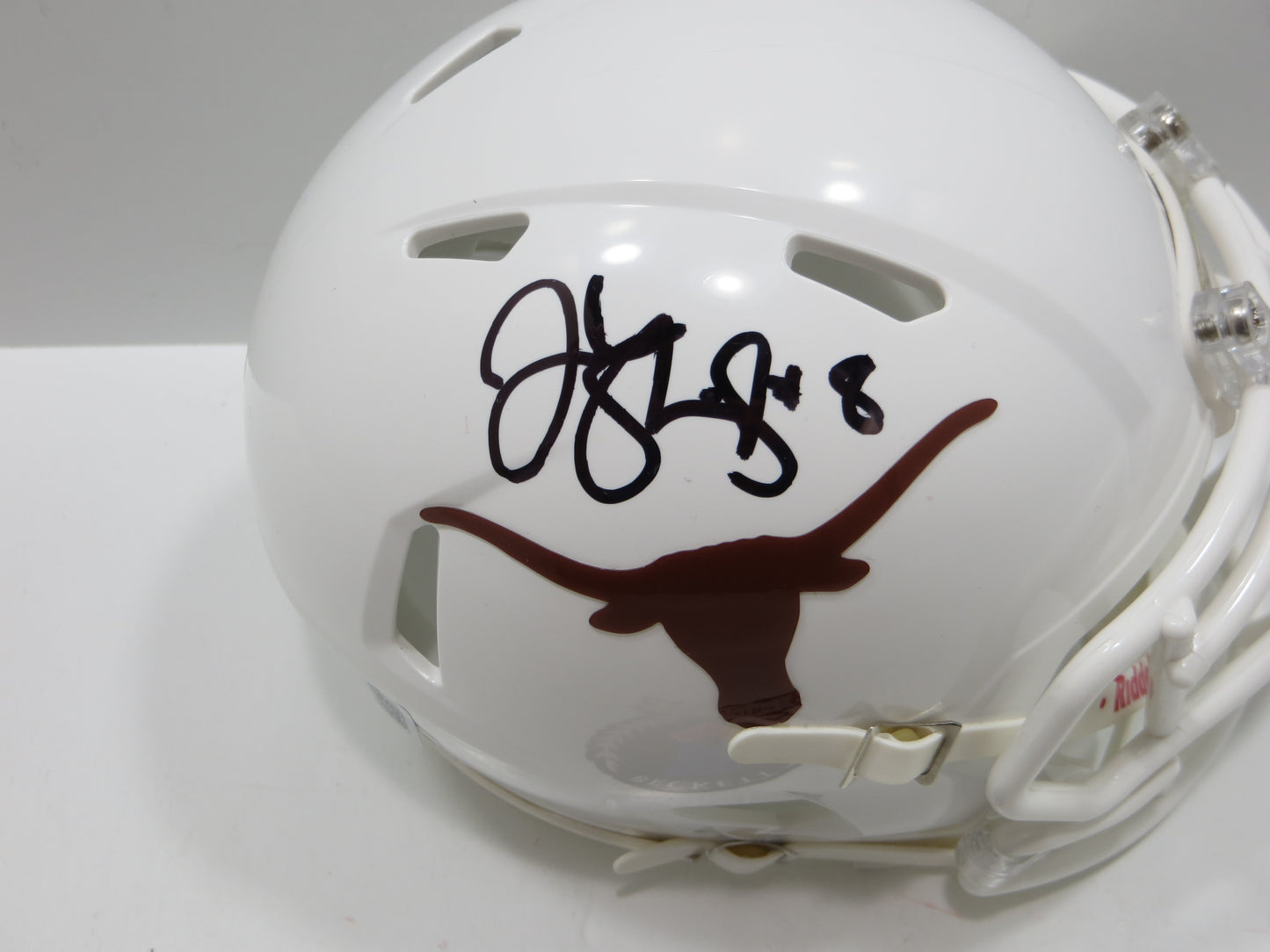 JORDAN SHIPLEY SIGNED TEXAS LONGHORNS Riddell MINI HELMET BAS COA