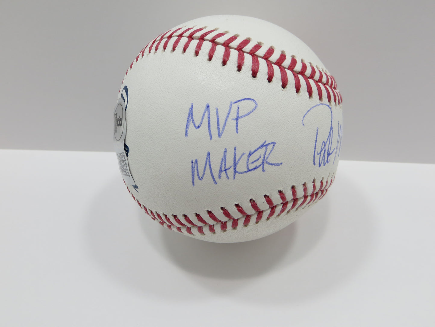 PAT PATRICK MAHOMES SR SIGNED OML BASEBALL Twins w/MVPMAKER THE REAL BAS
