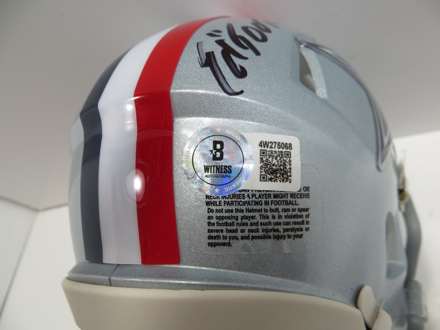 ED TOO TALL JONES SIGNED DALLAS COWBOYS 1976 MINI HELMET BAS COA