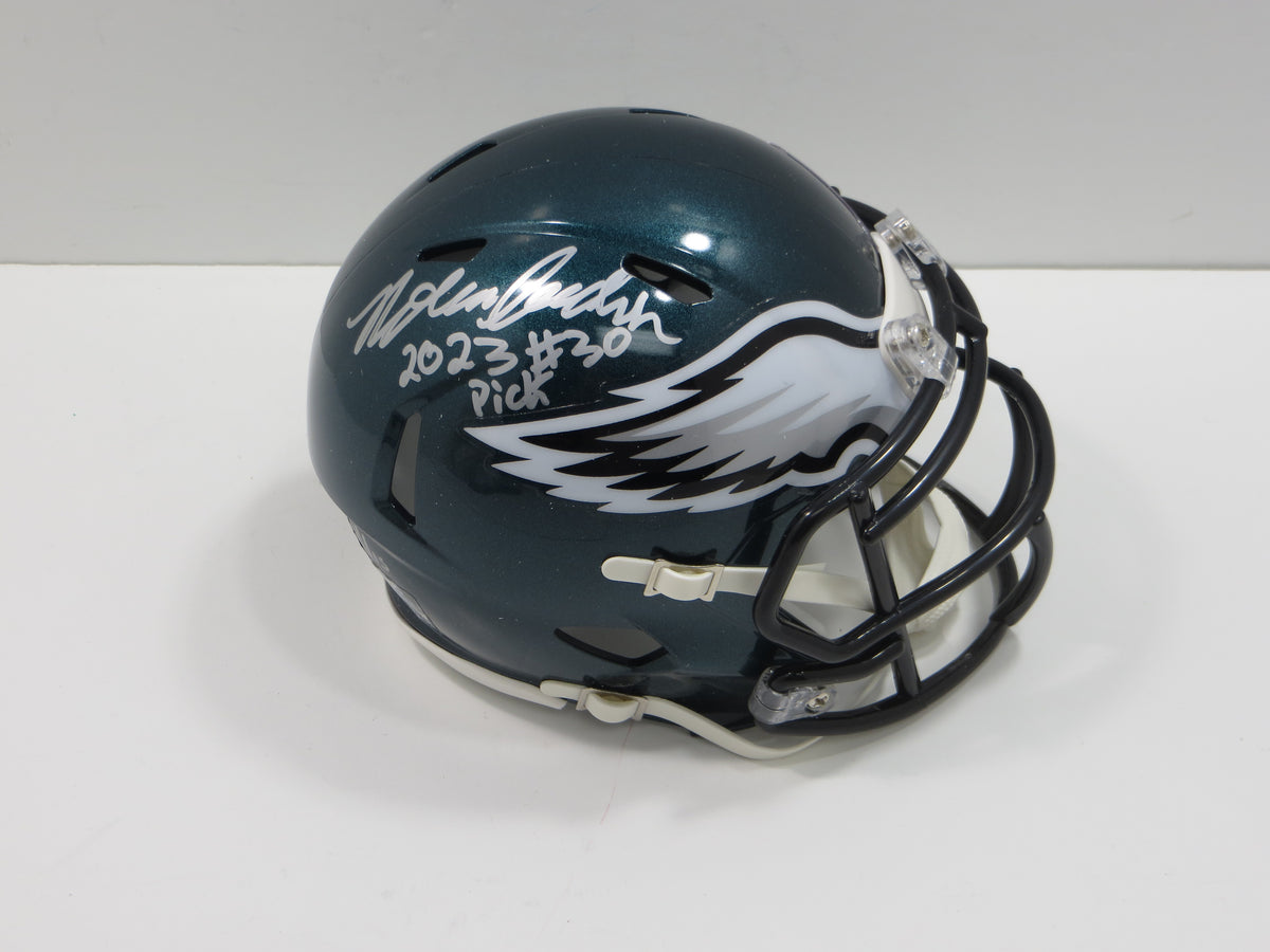 NOLAN SMITH SIGNED PHILADELPHIA EAGLES MINI HELMET w/INSC #1/15 Fanatics