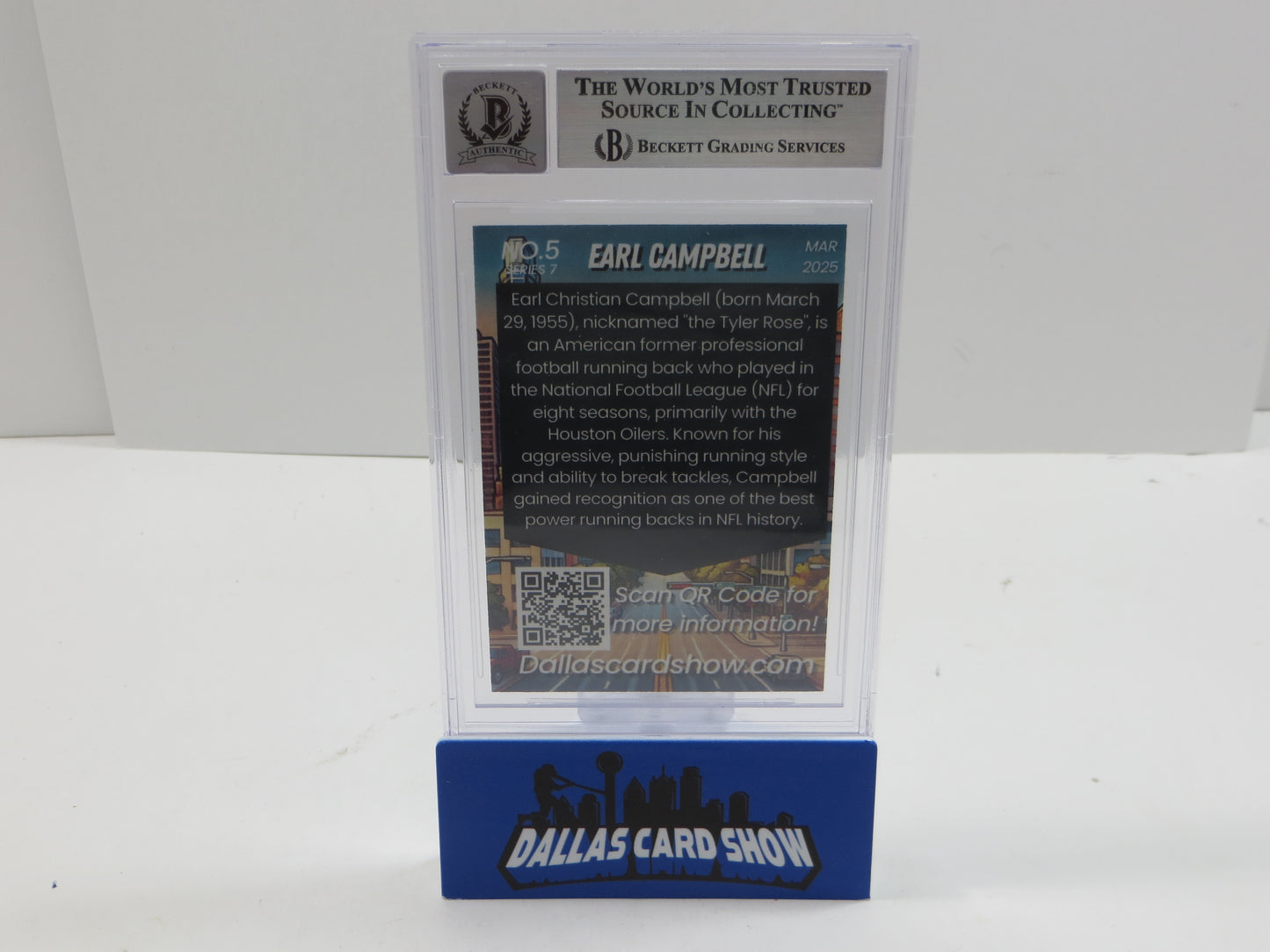 2025 MARCH DCS SERIES 7 #5 EARL CAMPBELL BAS 10 AUTO
