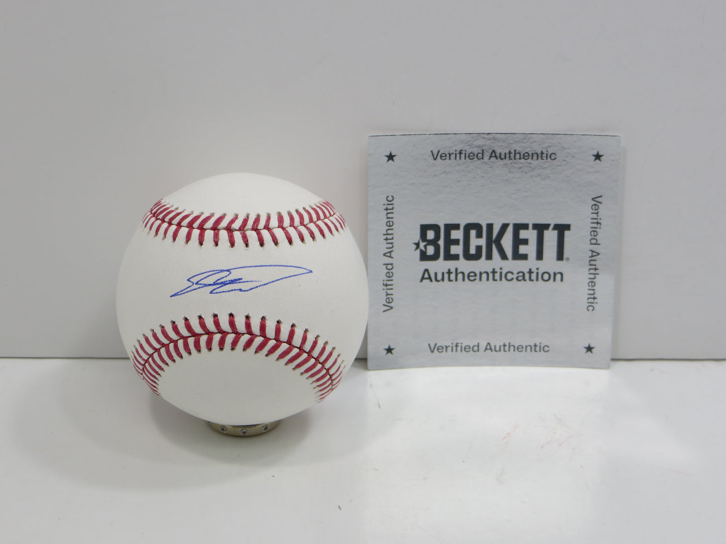 SEBASTIAN WALCOTT TEXAS RANGERS SIGNED RAWLINGS OML BASEBALL BAS COA